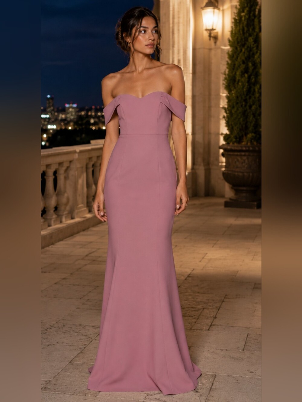 NWT Likely Bartolli Pink Off The Shoulder Gown Sz 0